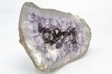 Purple Amethyst Geode With Polished Face - Uruguay #199747-1